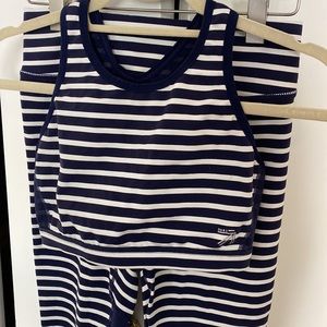 J.CREW X NEW BALANCE Striped Performance Leggings & Bralette SET